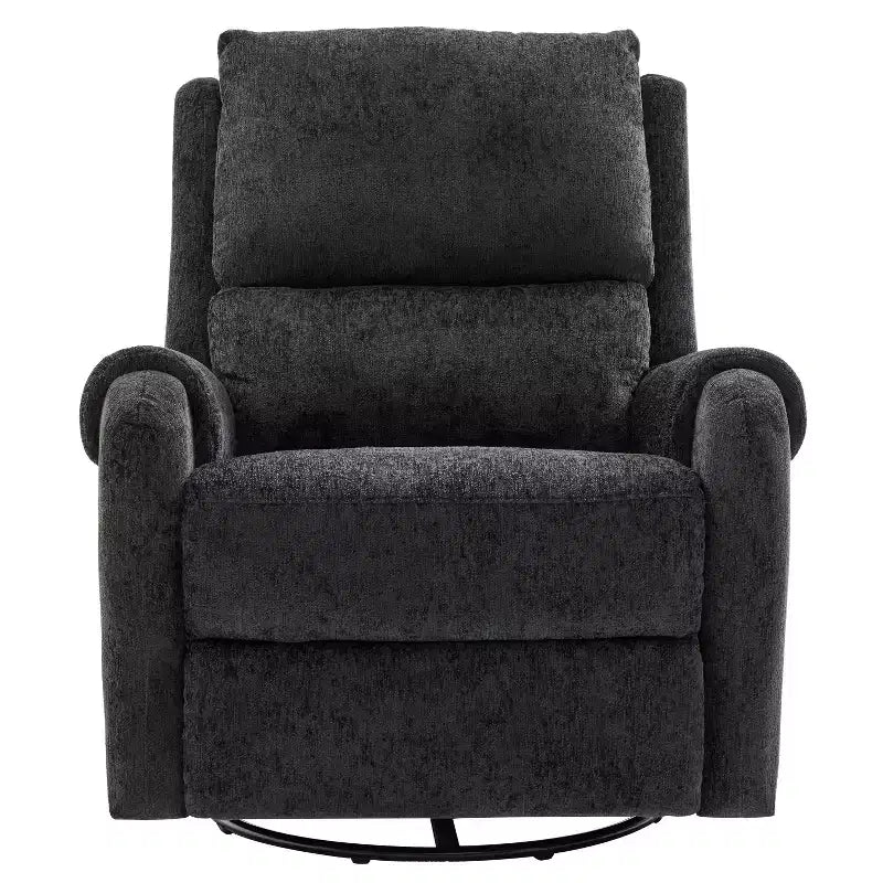 Fauteuil inclinable de massage rembourré en chenille pivotant et basculant Elmsford Modern de Christopher Knight Home