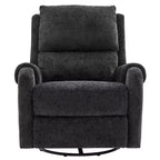 Fauteuil inclinable de massage rembourré en chenille pivotant et basculant Elmsford Modern de Christopher Knight Home
