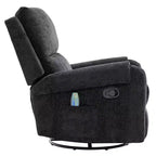 Fauteuil inclinable de massage rembourré en chenille pivotant et basculant Elmsford Modern de Christopher Knight Home