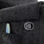Fauteuil inclinable de massage rembourré en chenille pivotant et basculant Elmsford Modern de Christopher Knight Home
