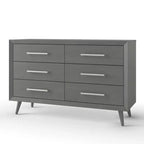 Commode double 6 tiroirs Child Craft Cranbrook pour chambre de bébé ou d'enfant, kit anti-basculement inclus pour éviter le basculement, finition non toxique, sans danger pour les bébés