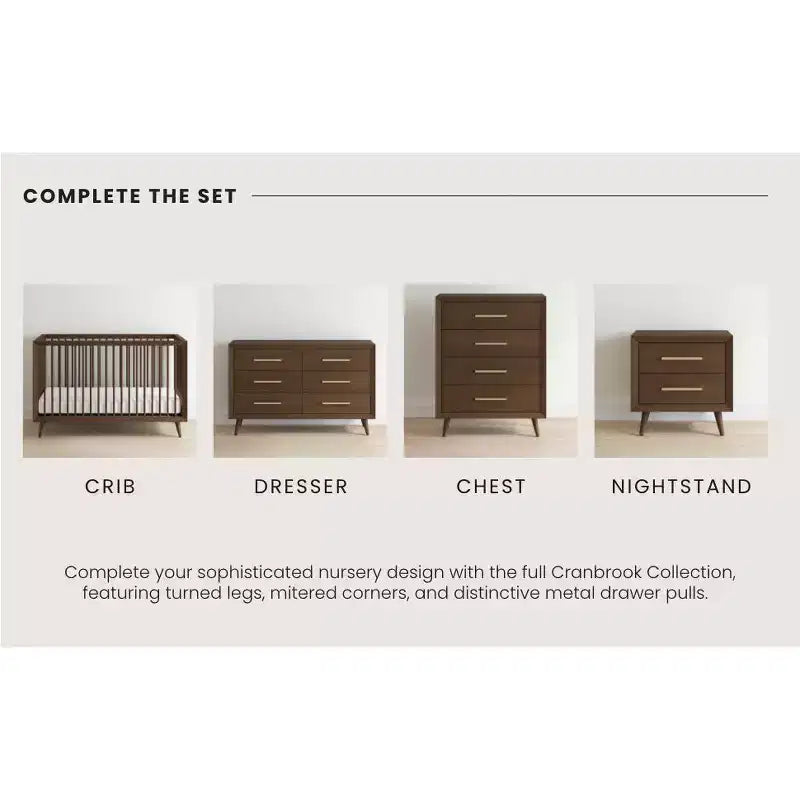 Commode double 6 tiroirs Child Craft Cranbrook pour chambre de bébé ou d'enfant, kit anti-basculement inclus pour éviter le basculement, finition non toxique, sans danger pour les bébés