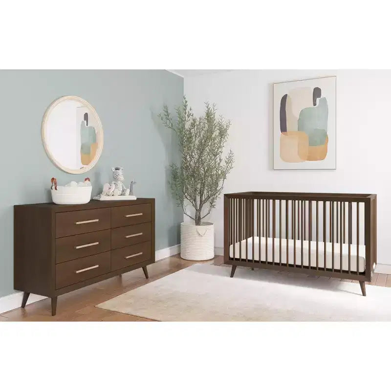 Commode double 6 tiroirs Child Craft Cranbrook pour chambre de bébé ou d'enfant, kit anti-basculement inclus pour éviter le basculement, finition non toxique, sans danger pour les bébés