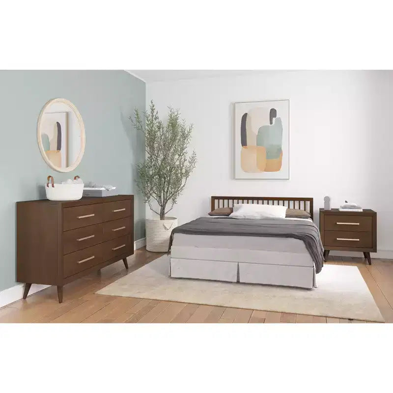 Commode double 6 tiroirs Child Craft Cranbrook pour chambre de bébé ou d'enfant, kit anti-basculement inclus pour éviter le basculement, finition non toxique, sans danger pour les bébés