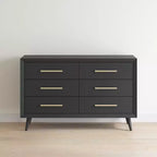 Commode double 6 tiroirs Child Craft Cranbrook pour chambre de bébé ou d'enfant, kit anti-basculement inclus pour éviter le basculement, finition non toxique, sans danger pour les bébés