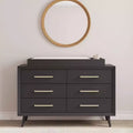 Commode double 6 tiroirs Child Craft Cranbrook pour chambre de bébé ou d'enfant, kit anti-basculement inclus pour éviter le basculement, finition non toxique, sans danger pour les bébés
