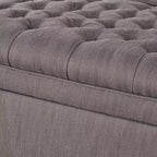 TUYOHW Banc de rangement moderne avec grande capacité de rangement, pouf de rangement avec siège rembourré, repose-pieds ottoman pour salon