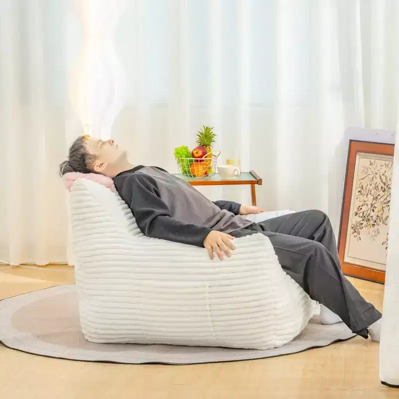 Fauteuil poire Okak de 400 LB, Pouf géant en velours côtelé avec accoudoirs, Mousse haute résilience pour adultes et adolescents