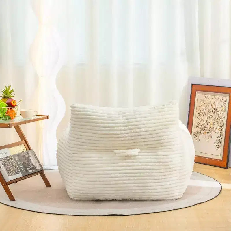 Fauteuil poire Okak de 400 LB, Pouf géant en velours côtelé avec accoudoirs, Mousse haute résilience pour adultes et adolescents