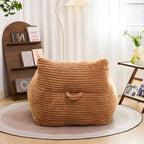 Fauteuil poire Okak de 400 LB, Pouf géant en velours côtelé avec accoudoirs, Mousse haute résilience pour adultes et adolescents