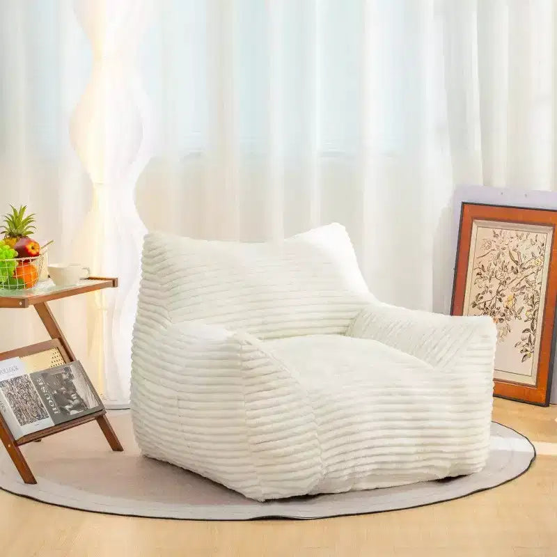 Fauteuil poire Okak de 400 LB, Pouf géant en velours côtelé avec accoudoirs, Mousse haute résilience pour adultes et adolescents