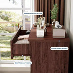 Commode de ferme à 4 tiroirs pour chambre à coucher, commode haute avec poignées en métal, commode rustique en bois pouvant servir de meuble TV, pour salon, couloir