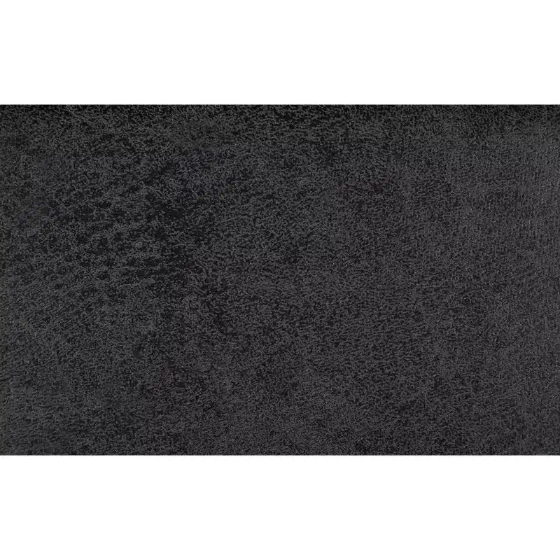 Banc repose-pieds étroit Bragg de 68,5 cm de large, style Mid-Century, en similicuir végan vieilli noir