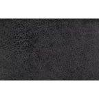 Banc repose-pieds étroit Bragg de 68,5 cm de large, style Mid-Century, en similicuir végan vieilli noir