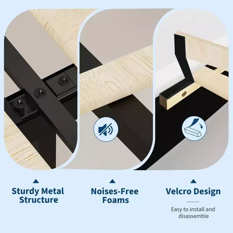 Lit de repos double COZONY avec barrières de sécurité, cadre de lit d'angle rembourré en velours avec tête de lit pour chambre d'enfant
