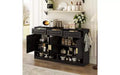 TUYOHW Buffet de ferme avec 3 tiroirs et 4 portes, meuble de rangement multifonctionnel avec étagère réglable, meuble de cuisine.