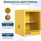 COZONY Armoire de Rangement Ignifuge 4 Gallons, Armoire de Sécurité Ignifuge avec Étagères Réglables, Portes à Fermeture Manuelle, Construction en Acier Galvanisé 17 x 17 x 22