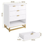 Commode blanche à 5 tiroirs, armoire haute à tiroirs, commode à 5 tiroirs avec grand espace de rangement, meuble de rangement en bois pour salon, couloir, bureau
