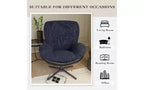 Chaise pivotante ergonomique de bureau TUYOHW 360°, en chenille et similicuir avec base en métal noir, chaise de bureau moderne