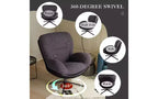 Chaise pivotante ergonomique de bureau TUYOHW 360°, en chenille et similicuir avec base en métal noir, chaise de bureau moderne