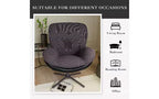 Chaise pivotante ergonomique de bureau TUYOHW 360°, en chenille et similicuir avec base en métal noir, chaise de bureau moderne