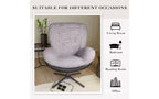 Chaise pivotante ergonomique de bureau TUYOHW 360°, en chenille et similicuir avec base en métal noir, chaise de bureau moderne