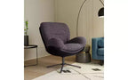 Chaise pivotante ergonomique de bureau TUYOHW 360°, en chenille et similicuir avec base en métal noir, chaise de bureau moderne