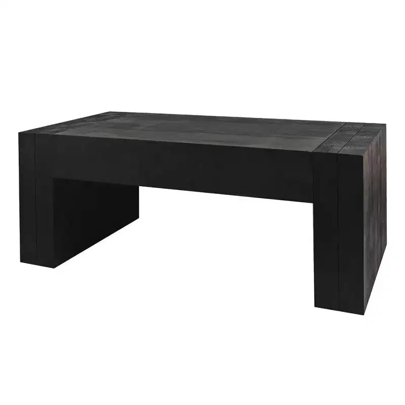Table basseTable d'appoint rectangulaire contemporaine avec motif de cernes de boisTable d'appoint polyvalente pour salon et cuisine