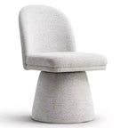 Lot de 4 chaises de salle à manger modernes sans accoudoirs, pivotantes à 360°, avec piètement colonne, élégantes chaises d'appoint pour la cuisine, la salle à manger ou le bureau-Panipeachy
