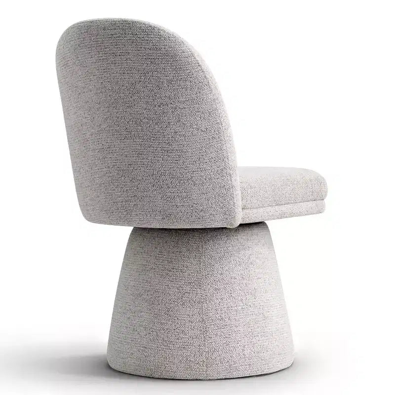 Lot de 4 chaises de salle à manger modernes sans accoudoirs, pivotantes à 360°, avec piètement colonne, élégantes chaises d'appoint pour la cuisine, la salle à manger ou le bureau-Panipeachy