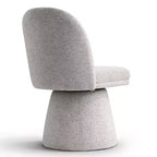 Lot de 4 chaises de salle à manger modernes sans accoudoirs, pivotantes à 360°, avec piètement colonne, élégantes chaises d'appoint pour la cuisine, la salle à manger ou le bureau-Panipeachy