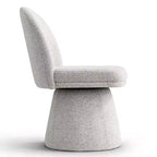 Lot de 4 chaises de salle à manger modernes sans accoudoirs, pivotantes à 360°, avec piètement colonne, élégantes chaises d'appoint pour la cuisine, la salle à manger ou le bureau-Panipeachy