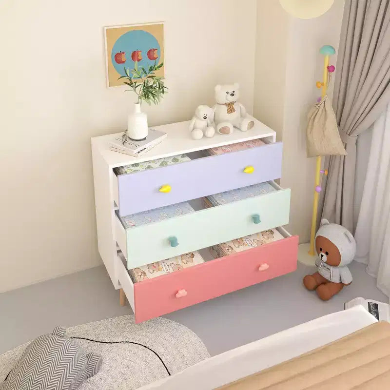 Commode enfant 3 tiroirs, Chevet bébé pour Chambre, Meuble de rangement pour enfant/tout-petit pour Salon, Chambre de bébé, Crèche, Placard, Appartement