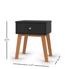Table de chevet à 1 tiroir Child Craft SOHO pour chambre de bébé ou d'enfant, grand tiroir de rangement, fabriquée en pin robuste, finition non toxique et sans danger pour les bébés