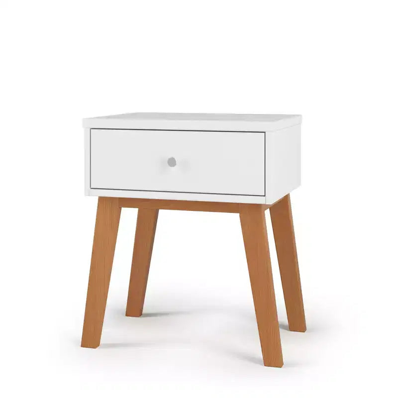 Table de chevet à 1 tiroir Child Craft SOHO pour chambre de bébé ou d'enfant, grand tiroir de rangement, fabriquée en pin robuste, finition non toxique et sans danger pour les bébés