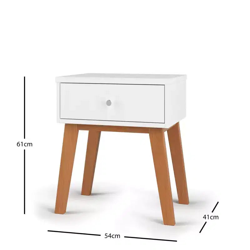 Table de chevet à 1 tiroir Child Craft SOHO pour chambre de bébé ou d'enfant, grand tiroir de rangement, fabriquée en pin robuste, finition non toxique et sans danger pour les bébés