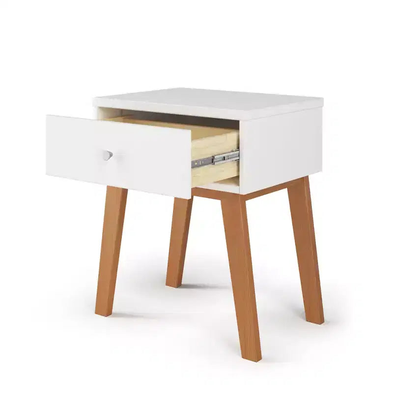 Table de chevet à 1 tiroir Child Craft SOHO pour chambre de bébé ou d'enfant, grand tiroir de rangement, fabriquée en pin robuste, finition non toxique et sans danger pour les bébés