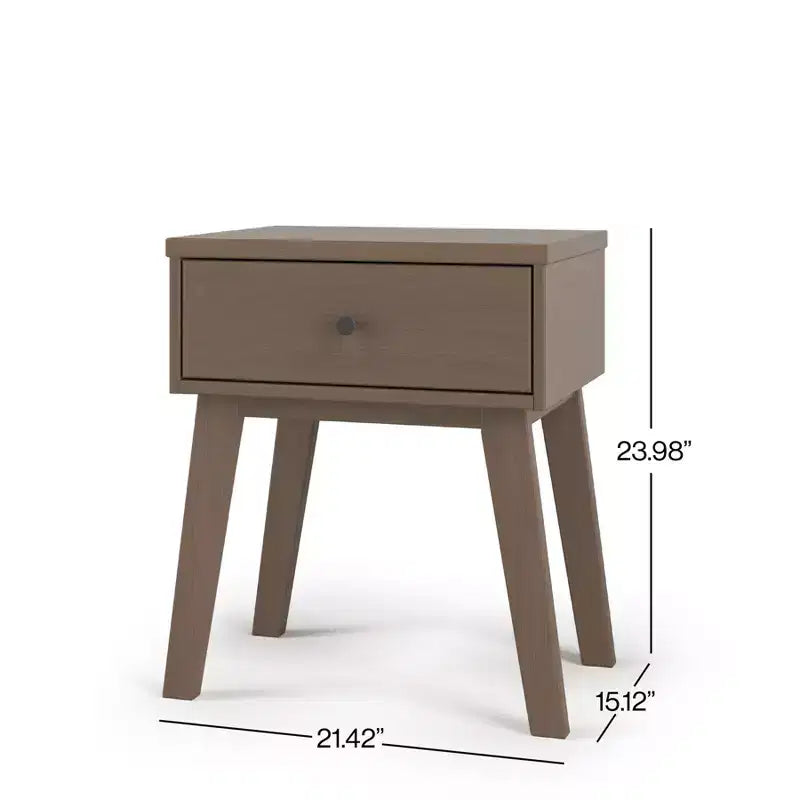 Table de chevet à 1 tiroir Child Craft SOHO pour chambre de bébé ou d'enfant, grand tiroir de rangement, fabriquée en pin robuste, finition non toxique et sans danger pour les bébés