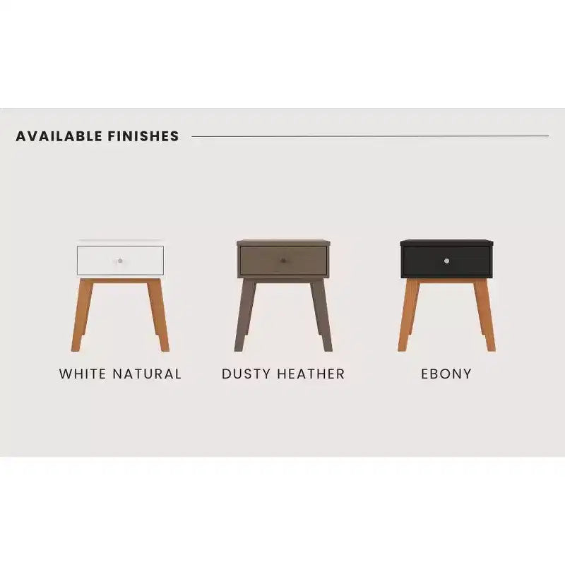 Table de chevet à 1 tiroir Child Craft SOHO pour chambre de bébé ou d'enfant, grand tiroir de rangement, fabriquée en pin robuste, finition non toxique et sans danger pour les bébés