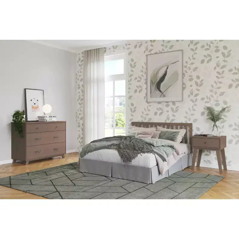 Table de chevet à 1 tiroir Child Craft SOHO pour chambre de bébé ou d'enfant, grand tiroir de rangement, fabriquée en pin robuste, finition non toxique et sans danger pour les bébés