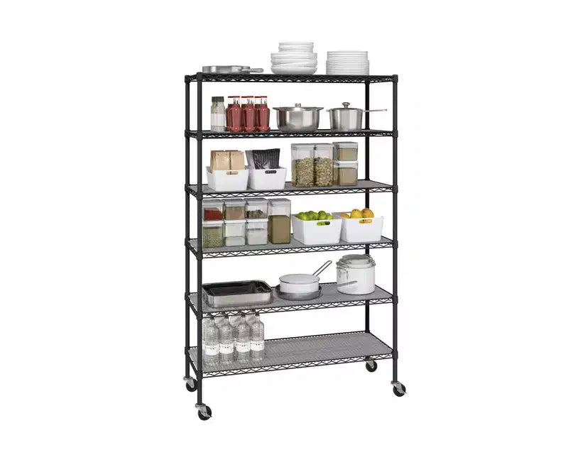 Étagère de rangement en fil d'acier 6 niveaux UltraDurable Seville Classics homologuée NSF, 48 x 18 po