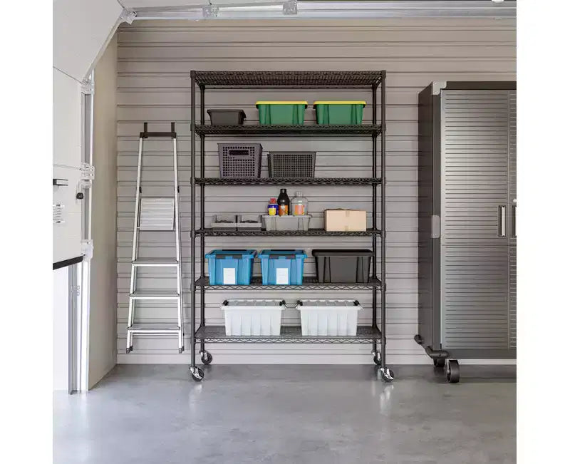 Étagère de rangement en fil d'acier 6 niveaux UltraDurable Seville Classics homologuée NSF, 48 x 18 po