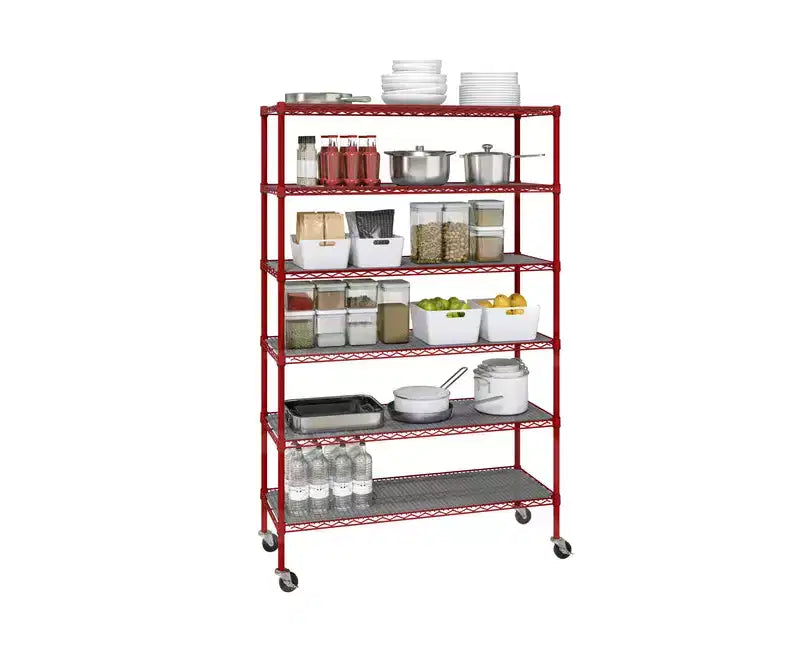 Étagère de rangement en fil d'acier 6 niveaux UltraDurable Seville Classics homologuée NSF, 48 x 18 po