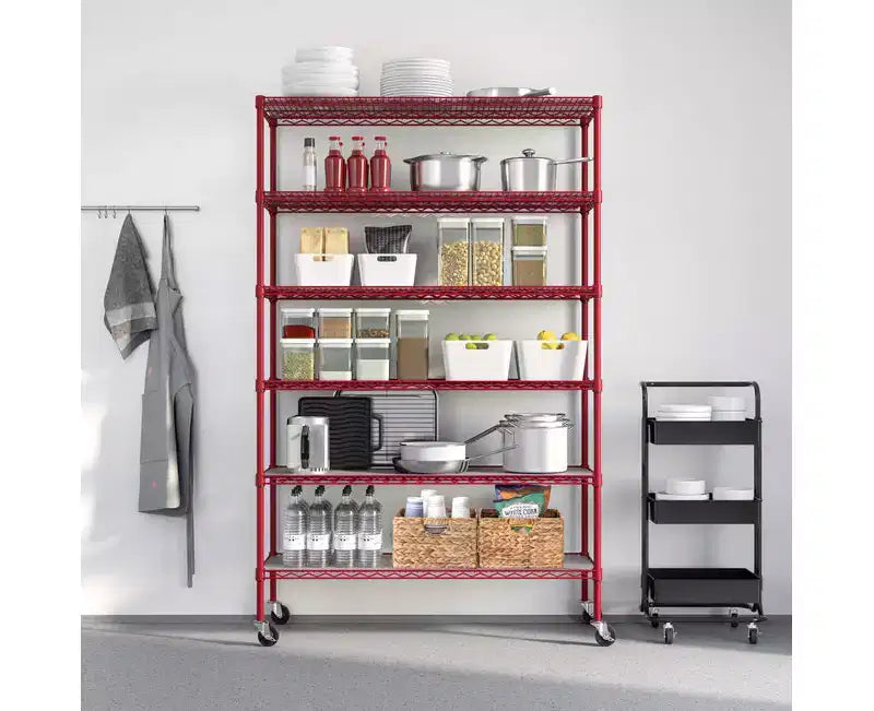 Étagère de rangement en fil d'acier 6 niveaux UltraDurable Seville Classics homologuée NSF, 48 x 18 po