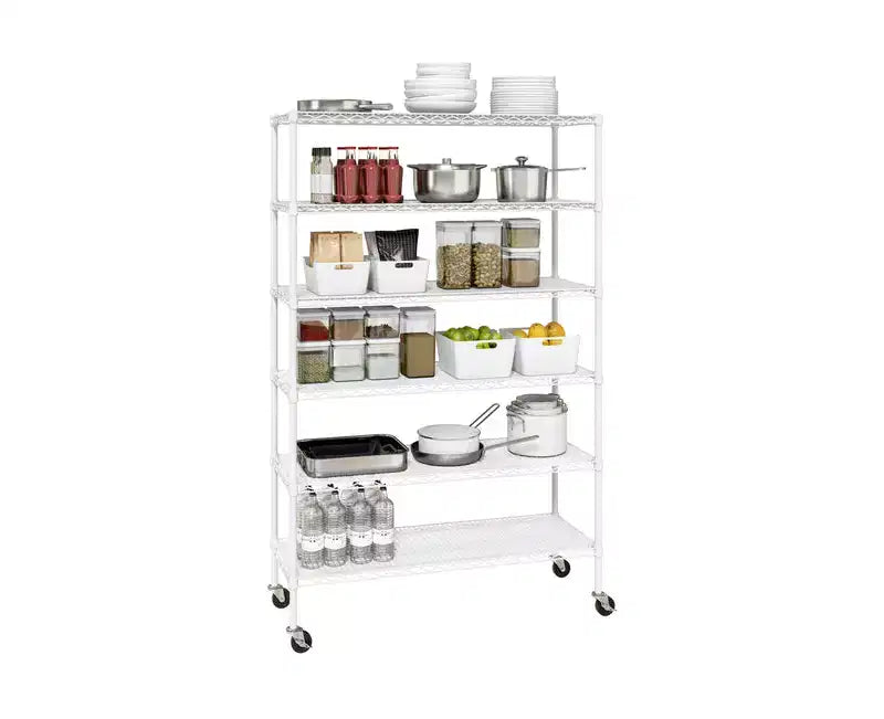 Étagère de rangement en fil d'acier 6 niveaux UltraDurable Seville Classics homologuée NSF, 48 x 18 po