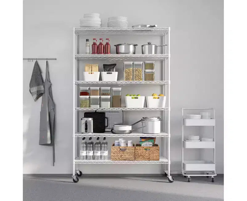Étagère de rangement en fil d'acier 6 niveaux UltraDurable Seville Classics homologuée NSF, 48 x 18 po