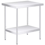 Acekool 30 x 24 Inch Stainless Steel Work Table with Lower Shelf