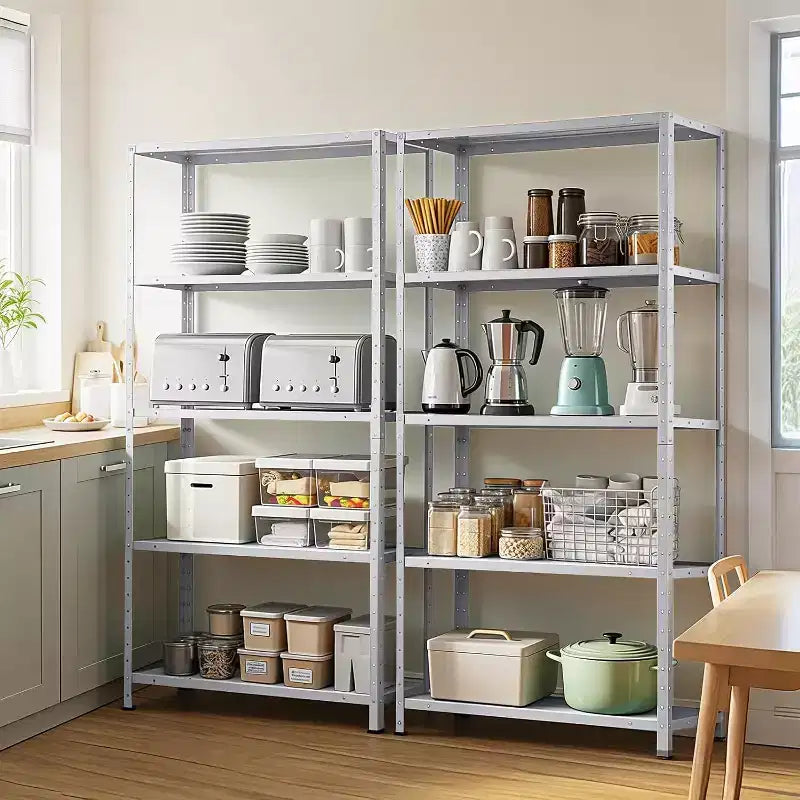 Acekool Étagère métallique à 5 niveaux, robuste, réglable pour garage, 91x30x173 cm pour cuisine, cellier, sous-sol, buanderie