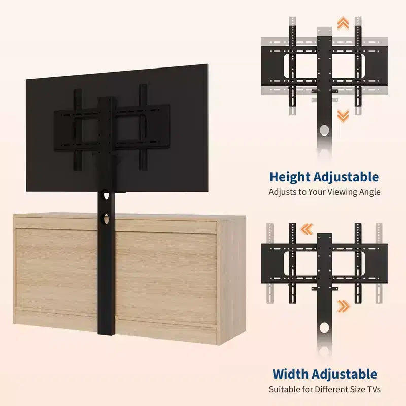 Meuble TV avec support, meuble de divertissement moderne de 120 cm, commode en rotin à 6 tiroirs pour téléviseurs de 32 à 85 pouces, table de console multimédia avec rangement pour salon