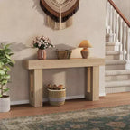COZONY Table console longue en bois de 160 cm, rectangulaire, style ferme, résistante à l'eau et aux rayures, pour salon, couloir, hall d'entrée, derrière le canapé